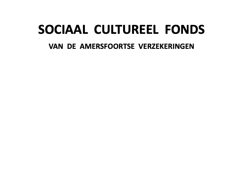  Sociaal Cultureel Fonds De Amersfoortse